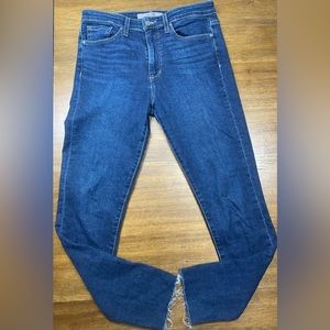 Joe’s Size 29 Dark Blue High Wasted Tapered Leg Jeans